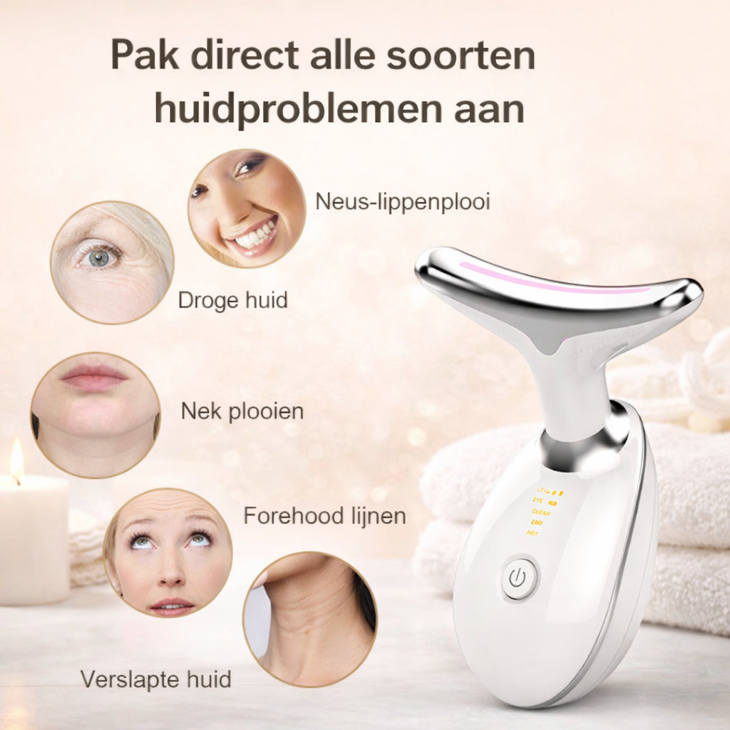 7-in-1 LED Gezichtsmassager voor huidverzorging