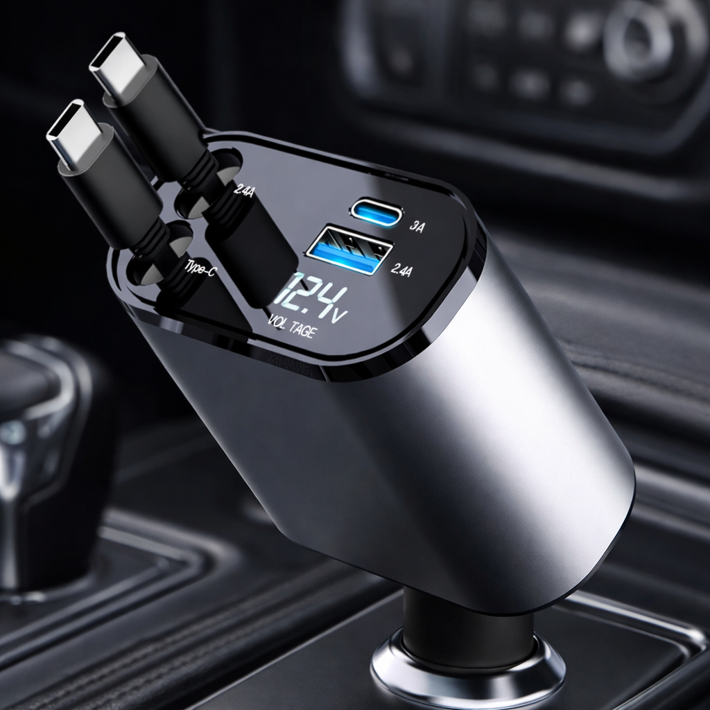 4-in- 1 autolader 100W voor auto