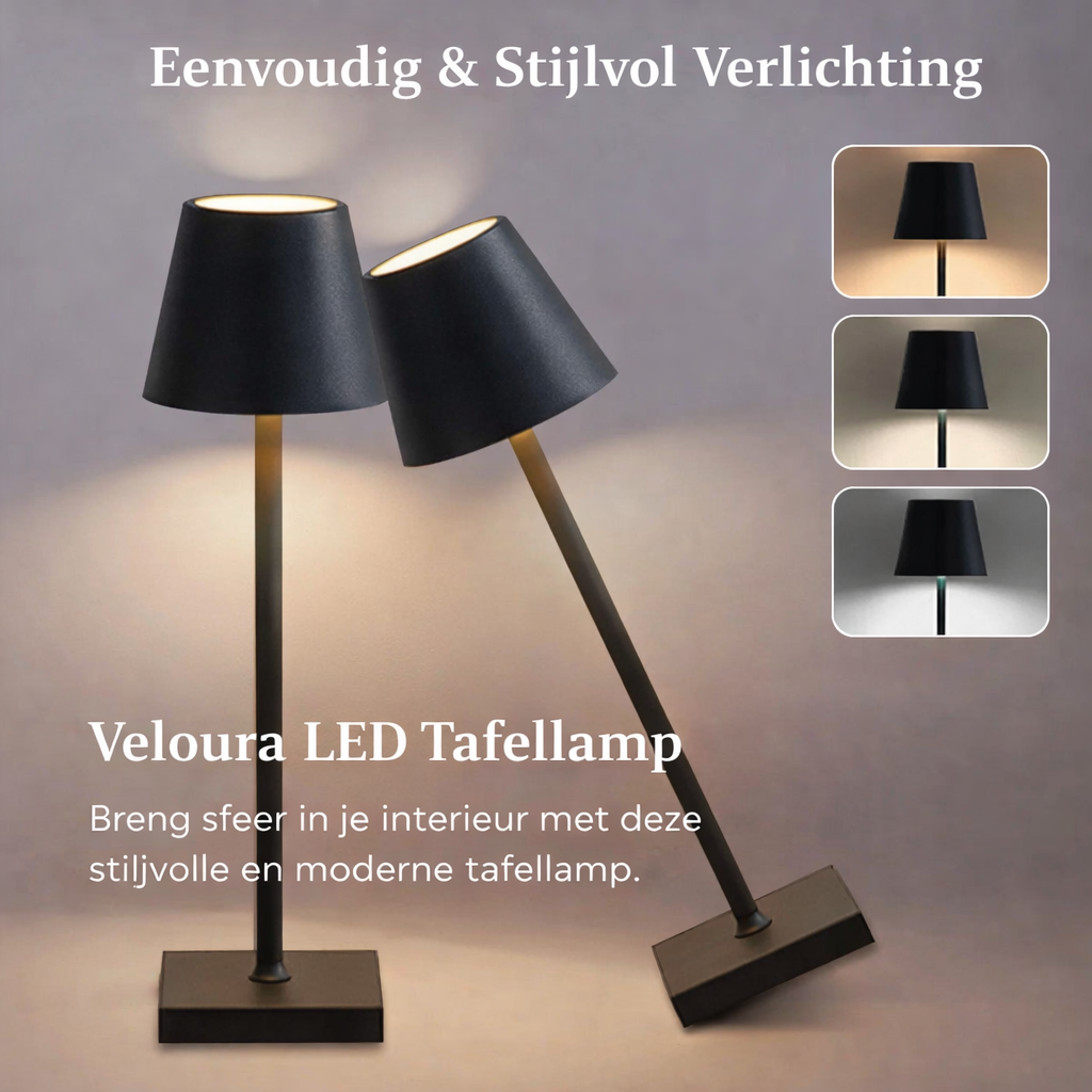 draadloze led tafellamp met warm sfeervol licht