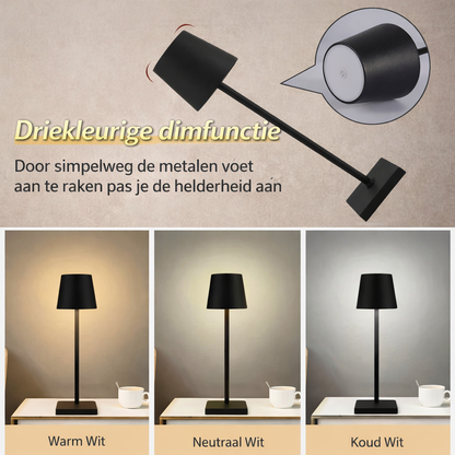 draadloze led tafellamp met warm sfeervol licht