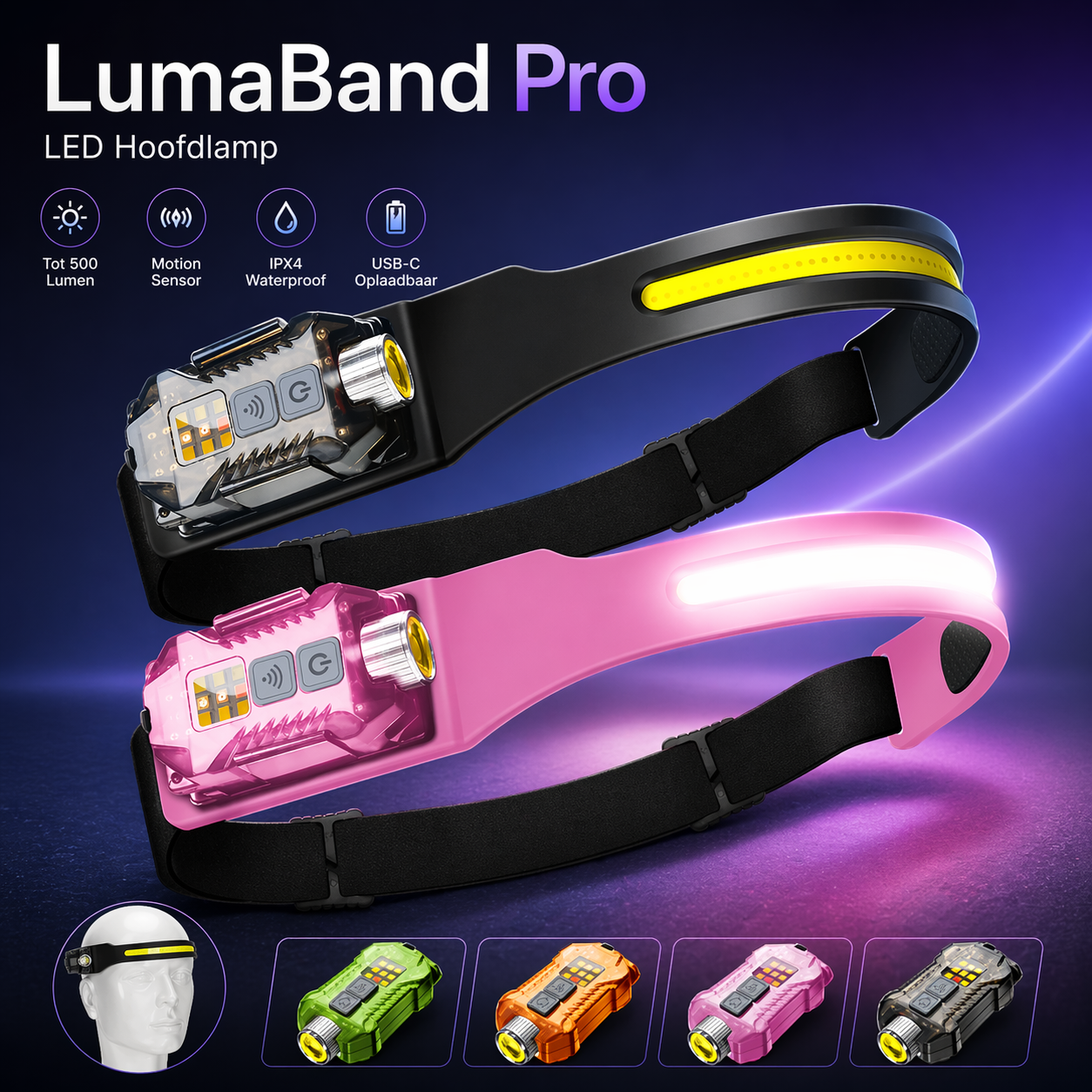 LumaBand Pro 230° LED Hoofdlamp