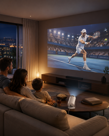CineFlow Pro — 4K Mini Beamer | WiFi, Android, Bluetooth