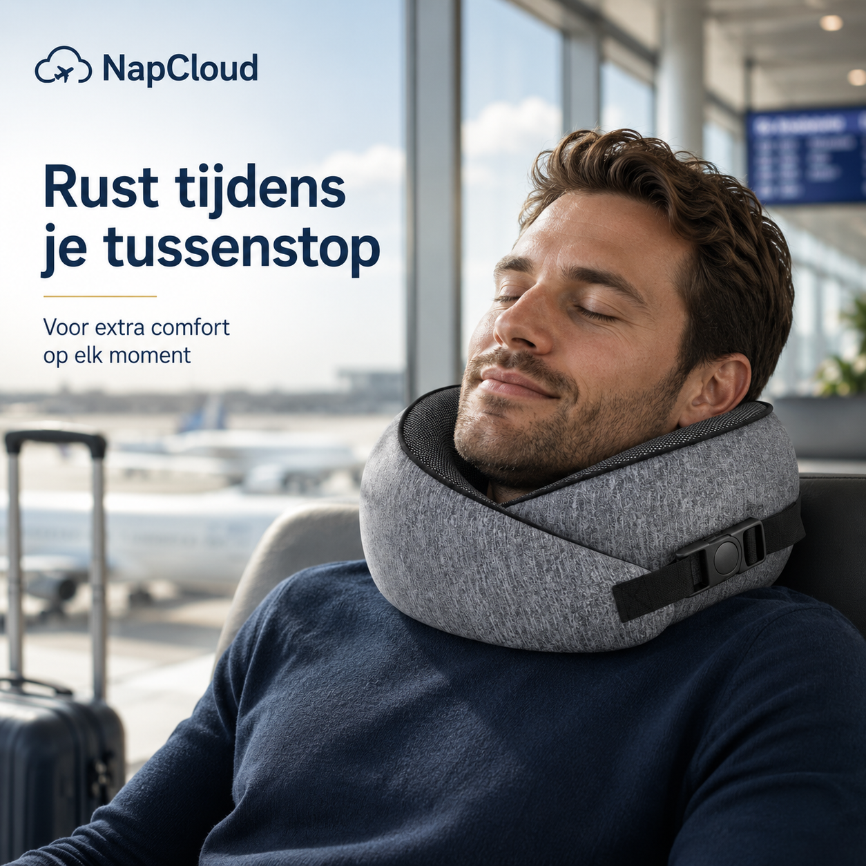 NapCloud — Ergonomisch Reisnekkussen | Traagschuim & Compact