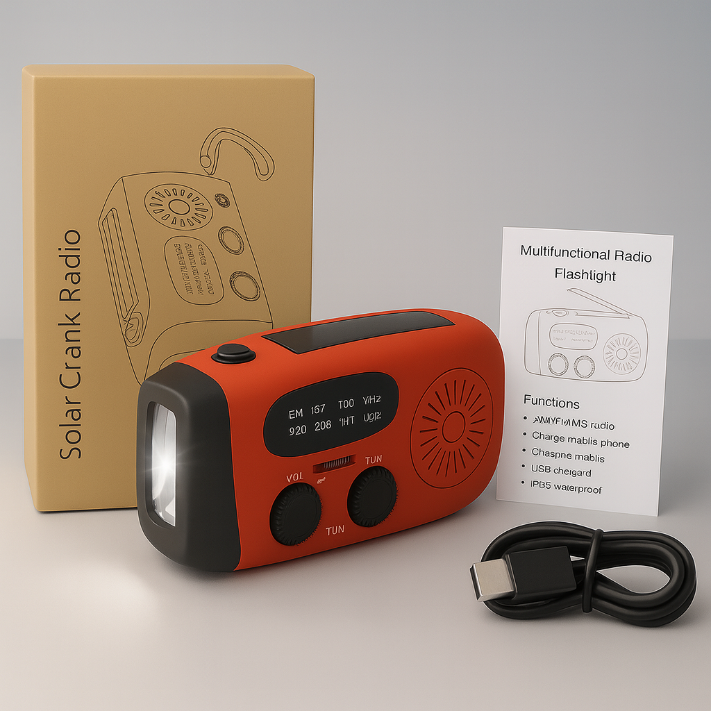 draagbare noodradio met zaklamp
