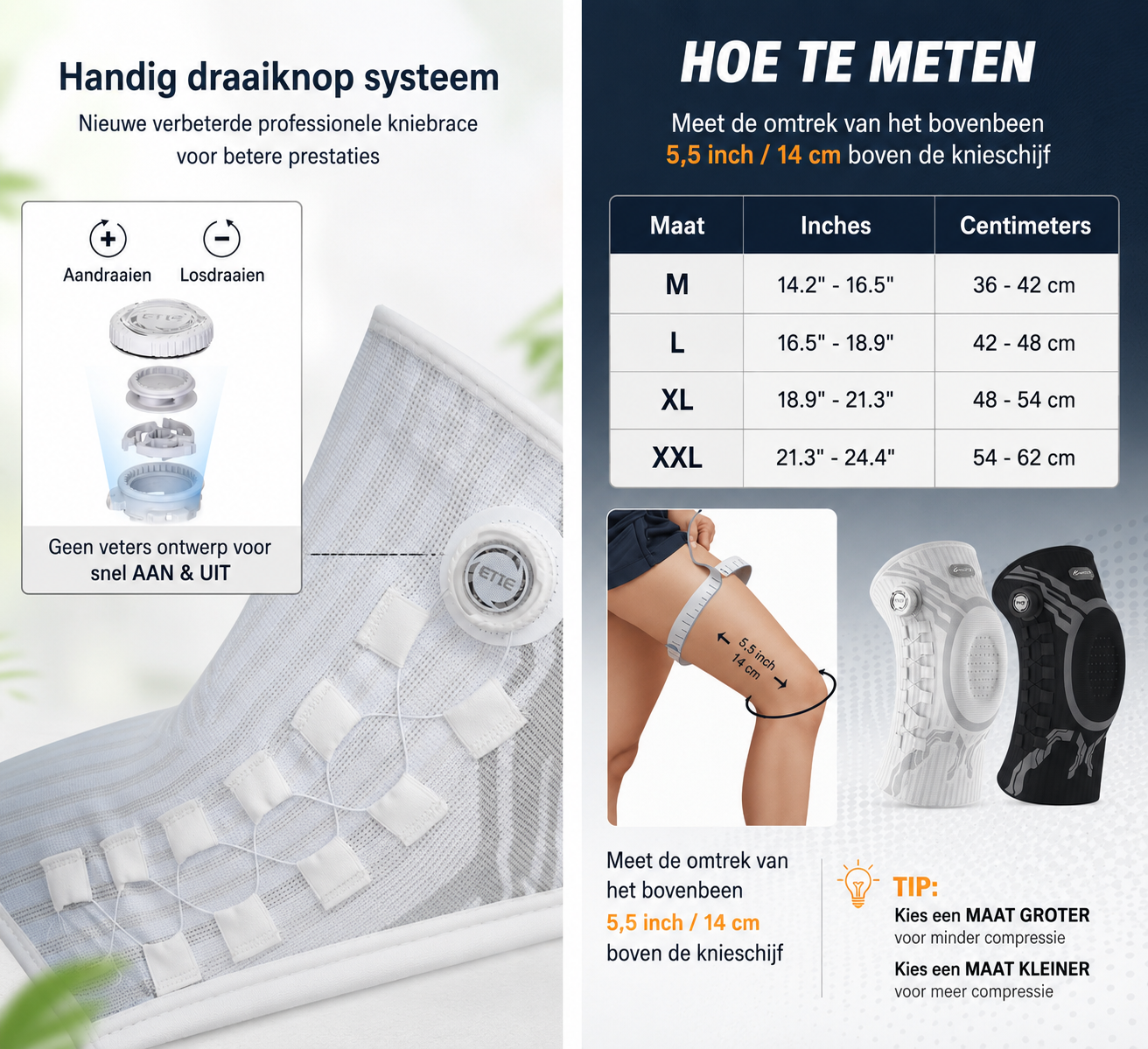 KneeShield™ Pro — Kniebrace met Patella Gelpad & Stabilisator