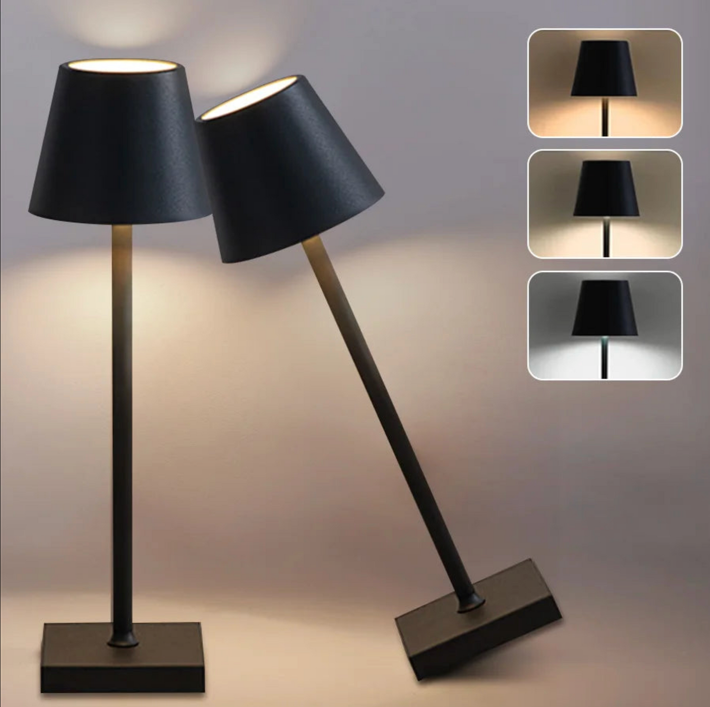 draadloze led tafellamp met warm sfeervol licht