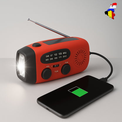draagbare noodradio met zaklamp