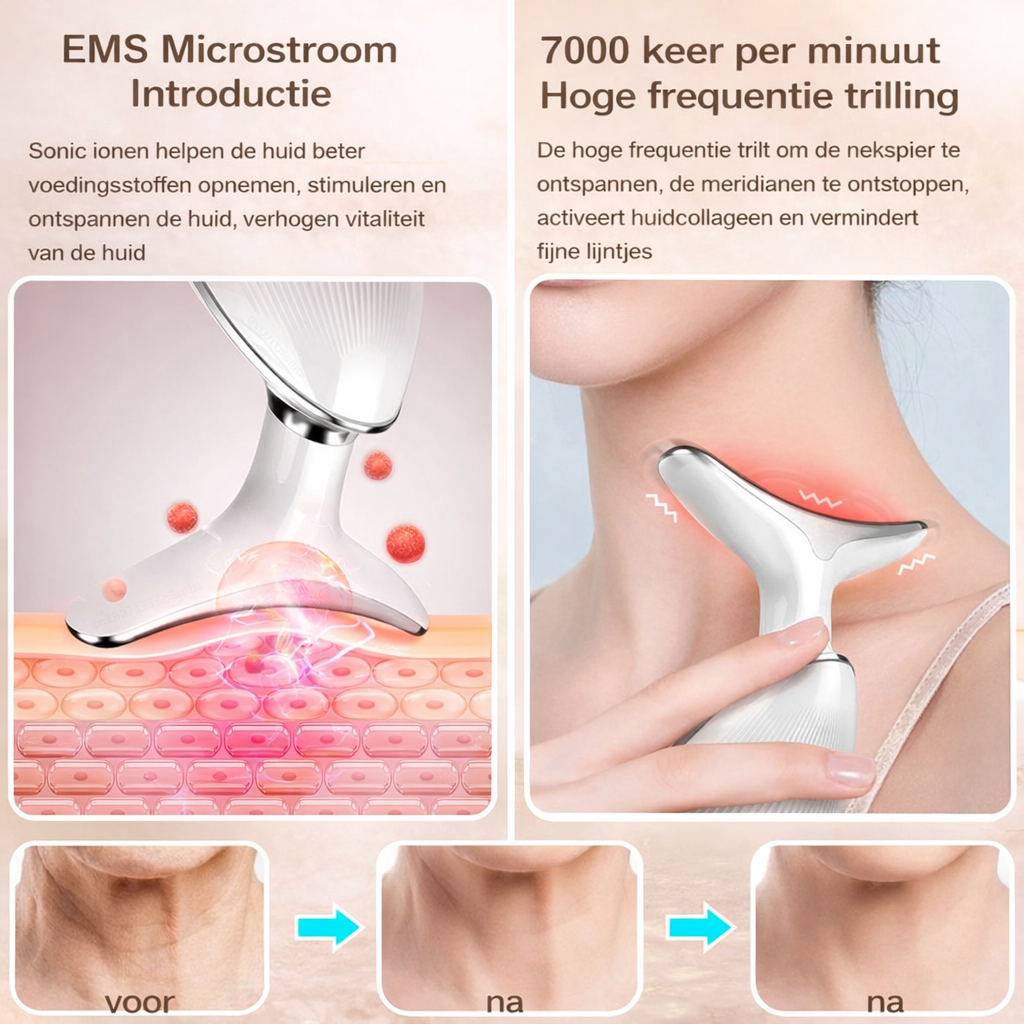 7-in-1 LED Gezichtsmassager voor huidverzorging