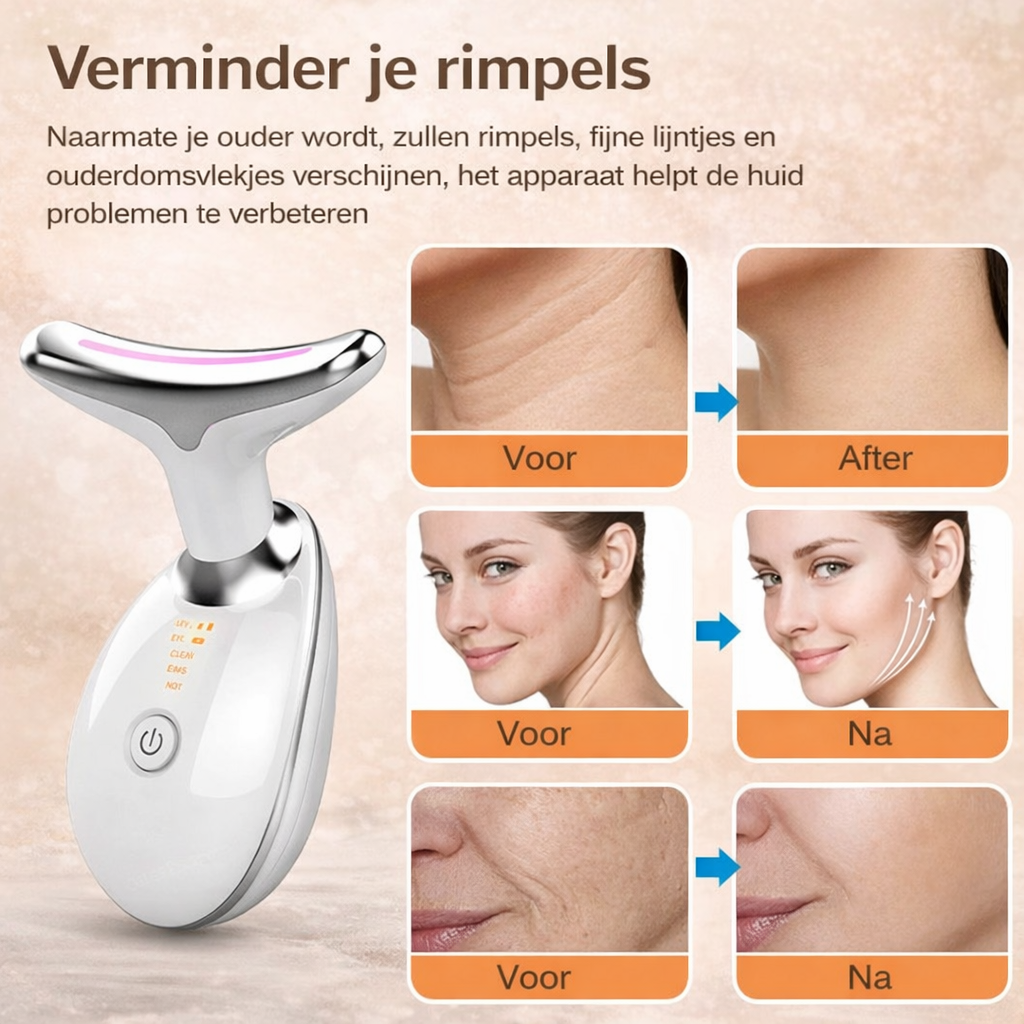 7-in-1 LED Gezichtsmassager voor huidverzorging